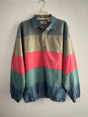 Vintage Norm Thompson Colorblock Pullover XL 90s Outdoor Retro
